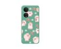 Funda Silicona Líquida Verde para Huawei Honor X7 diseño Cerdos Dibujos