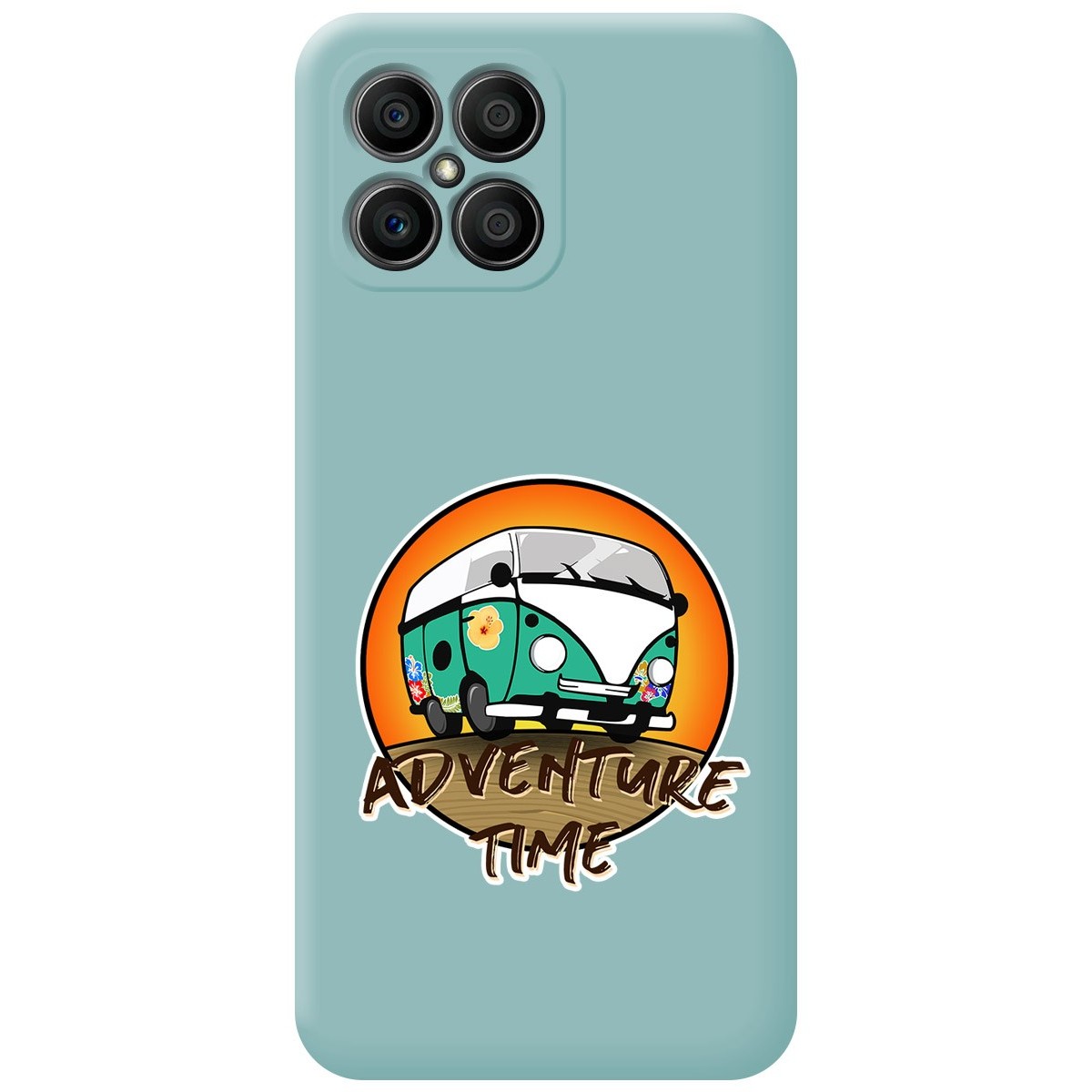 Funda Silicona Líquida Azul para Huawei Honor X8 diseño Adventure Time Dibujos