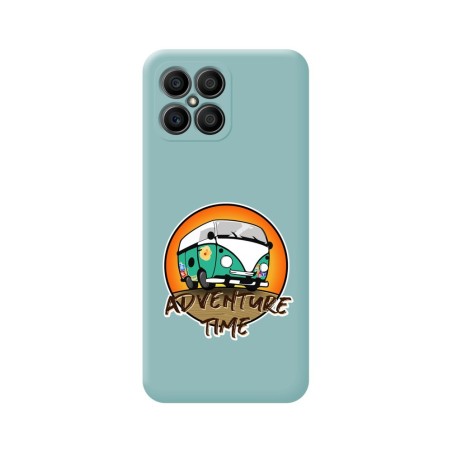 Funda Silicona Líquida Azul para Huawei Honor X8 diseño Adventure Time Dibujos