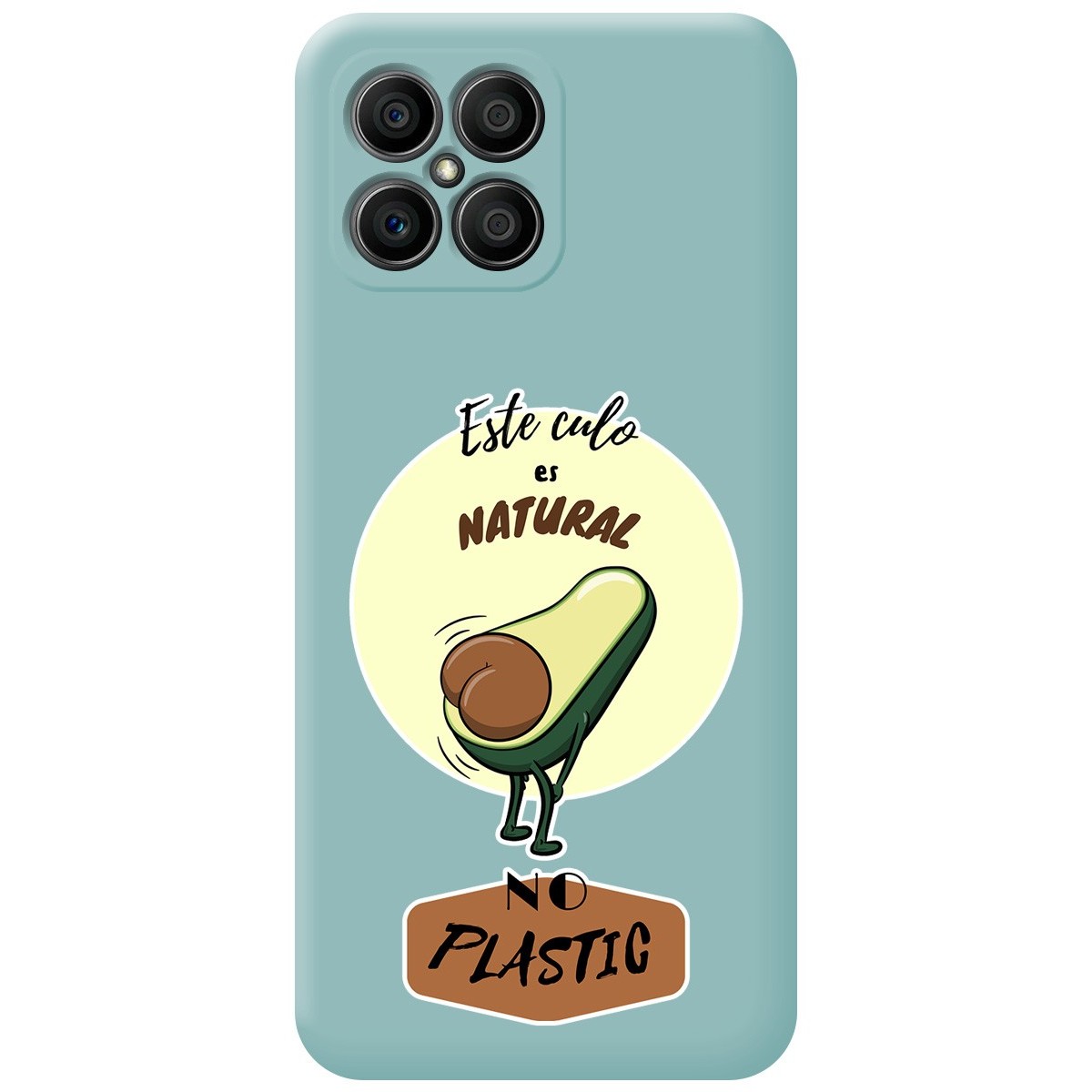 Funda Silicona Líquida Azul para Huawei Honor X8 diseño Culo Natural Dibujos