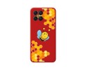 Funda Silicona Líquida Roja para Huawei Honor X8 diseño Abeja Dibujos