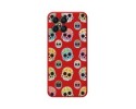 Funda Silicona Líquida Roja para Huawei Honor X8 diseño Catrina Dibujos