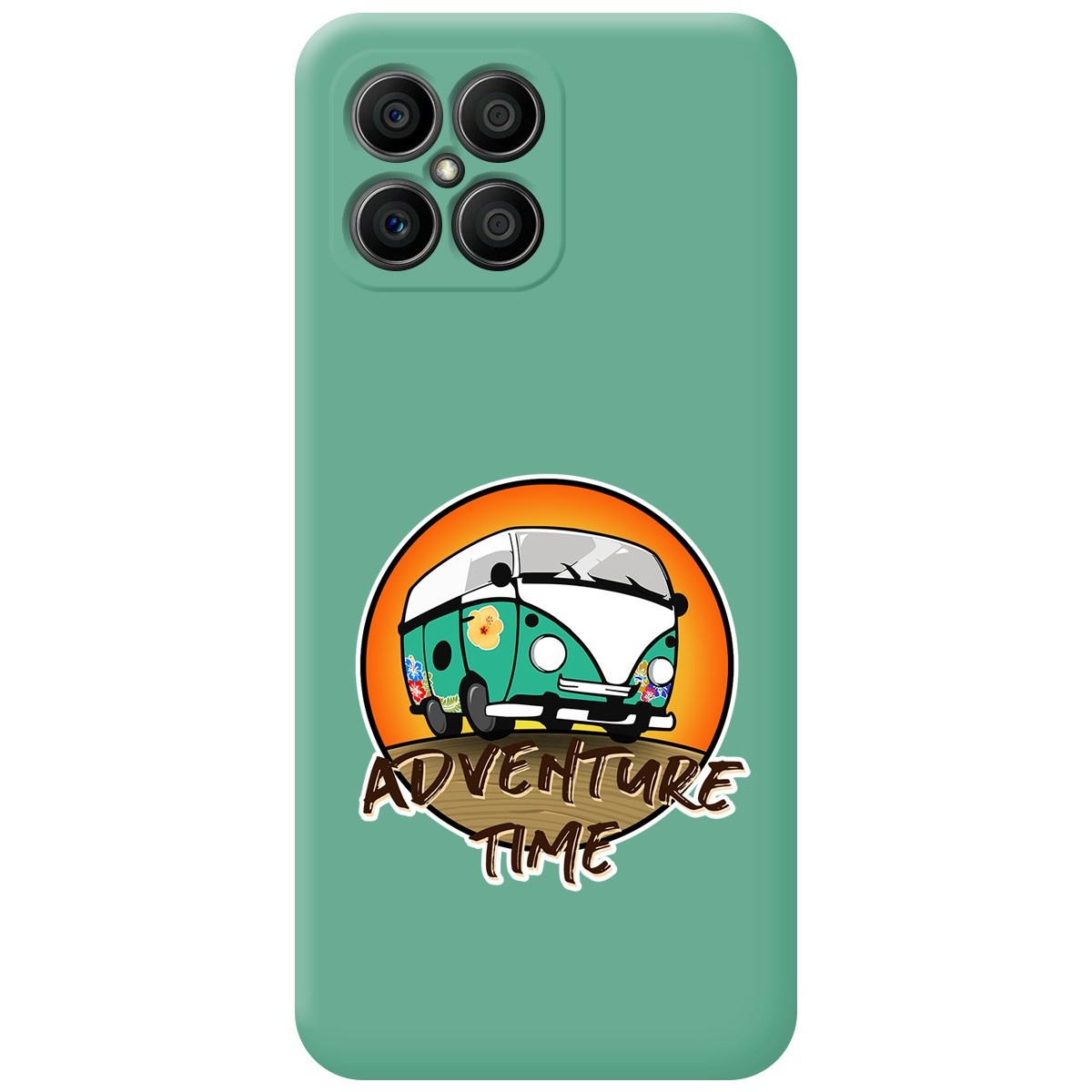 Funda Silicona Líquida Verde para Huawei Honor X8 diseño Adventure Time Dibujos