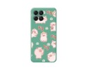 Funda Silicona Líquida Verde para Huawei Honor X8 diseño Cerdos Dibujos