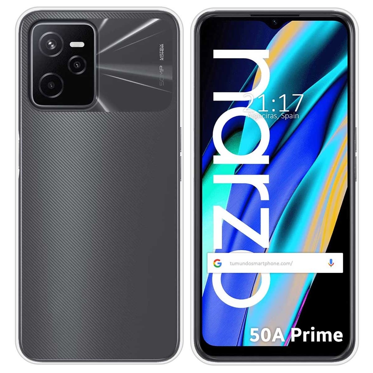 Funda Silicona Gel TPU Transparente para Realme Narzo 50A Prime