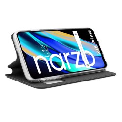Funda Libro Soporte con Ventana para Realme Narzo 50A Prime Color Negra 2
