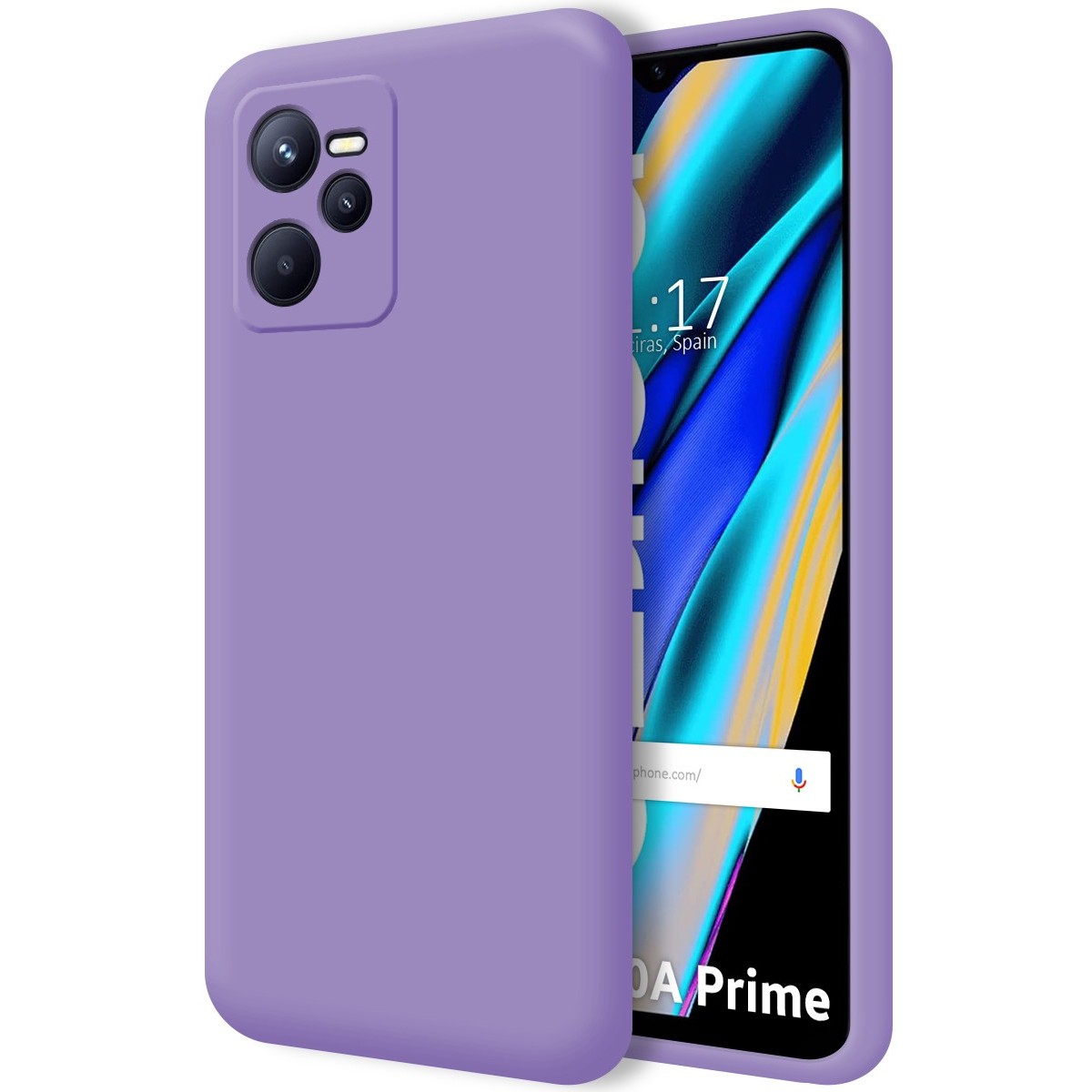 Funda Silicona Líquida Ultra Suave para Realme Narzo 50A Prime Color Morada