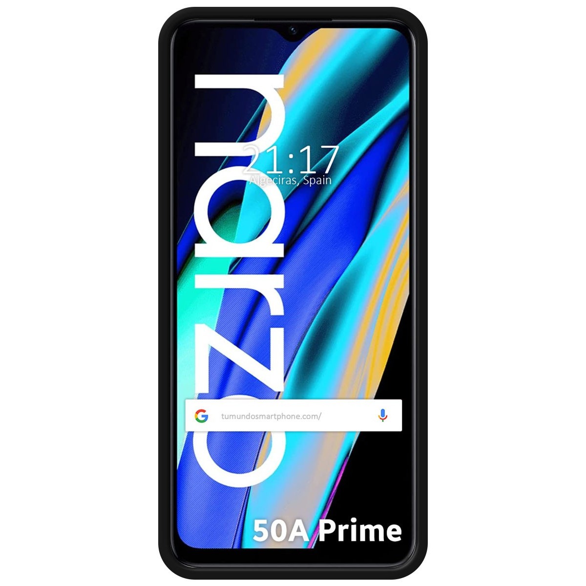Funda Silicona Líquida Ultra Suave para Realme Narzo 50A Prime Color Negra