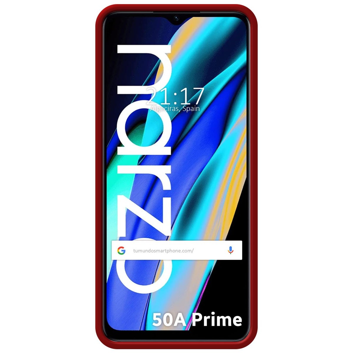 Funda Silicona Líquida Ultra Suave para Realme Narzo 50A Prime Color Roja
