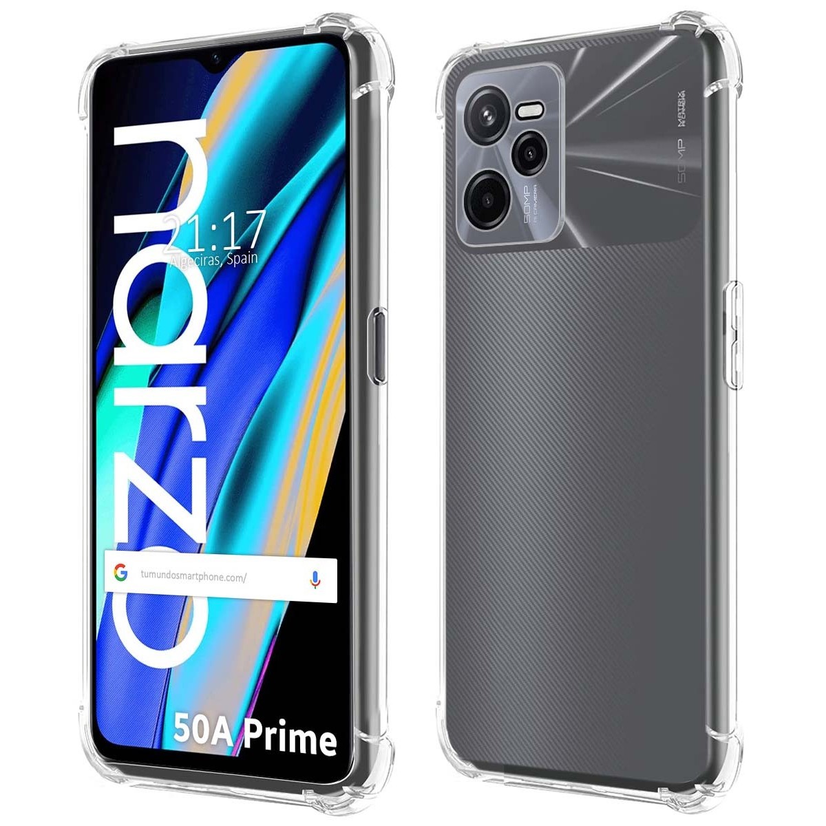 Funda Silicona Antigolpes Transparente para Realme Narzo 50A Prime