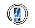 Funda Colgante Transparente para Realme Narzo 50A Prime con Cordon Negro