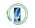 Funda Colgante Transparente para Realme Narzo 50A Prime con Cordon Verde Agua