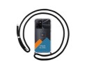 Personaliza tu Funda Colgante Transparente para Realme Narzo 50A Prime con Cordon Negro Dibujo Personalizada