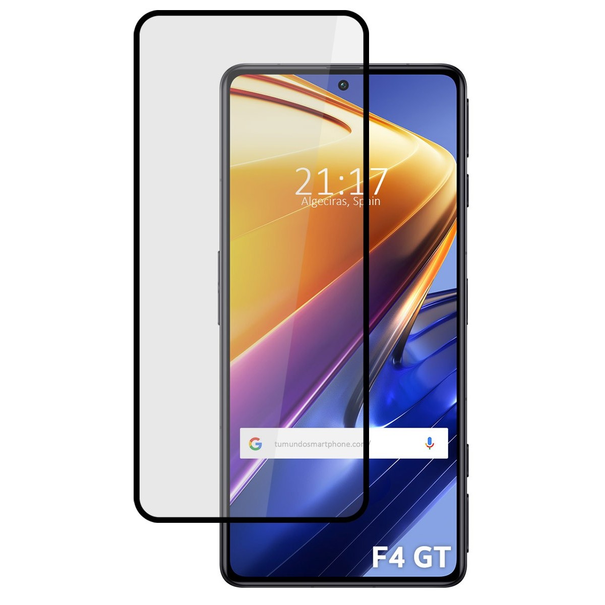 Protector Cristal Templado Completo 5D Full Glue Negro para Xiaomi Poco F4 GT 5G Vidrio