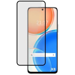 Protector Cristal Templado Completo 5D Full Glue Negro para Huawei Honor X8 Vidrio