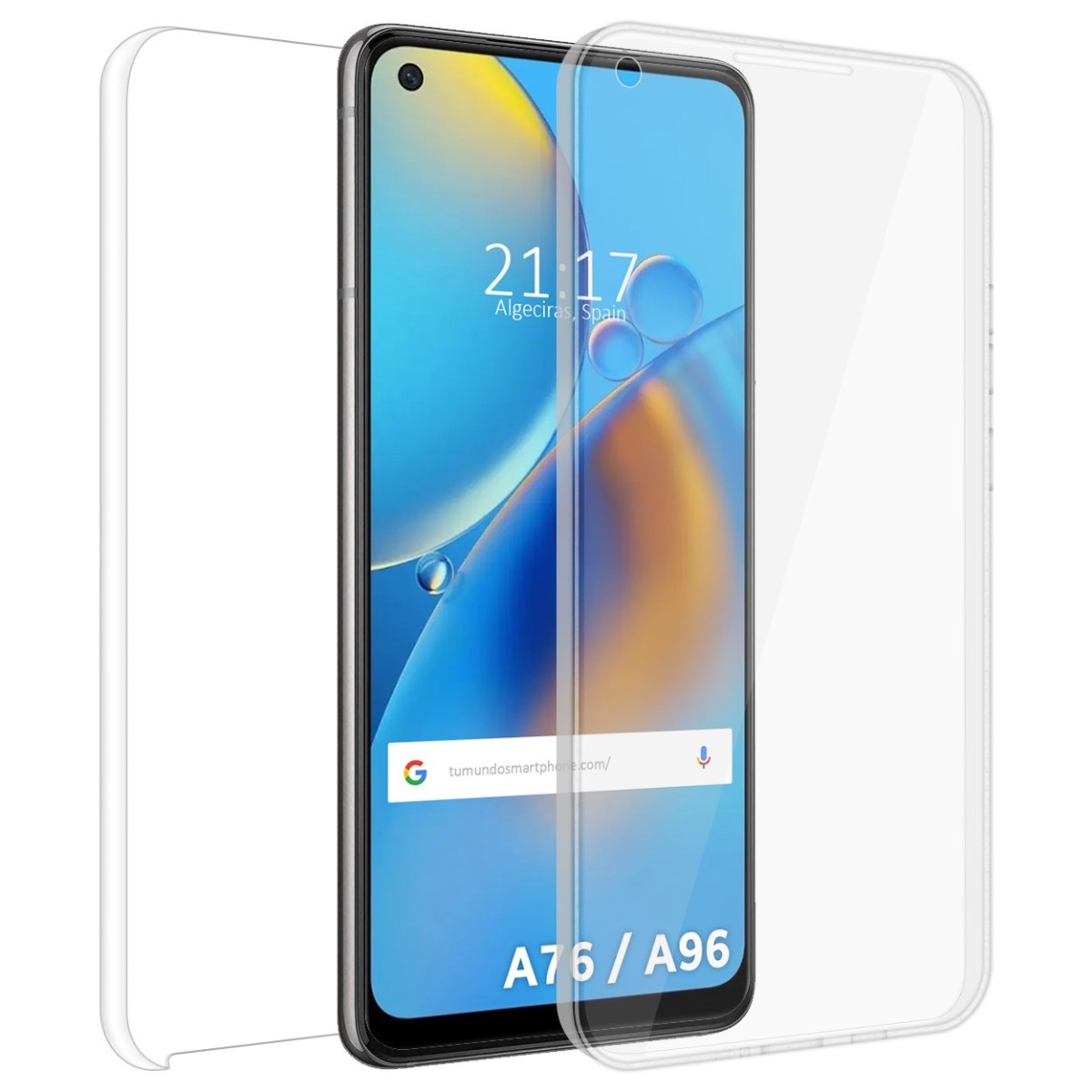 Funda Doble Transparente Pc + Tpu Full Body 360 para Oppo A76 / A96