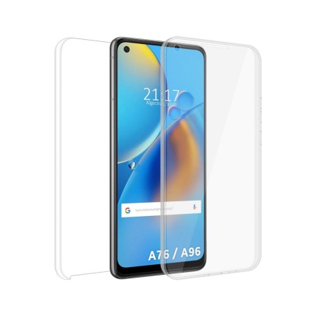 Funda Doble Transparente Pc + Tpu Full Body 360 para Oppo A76 / A96
