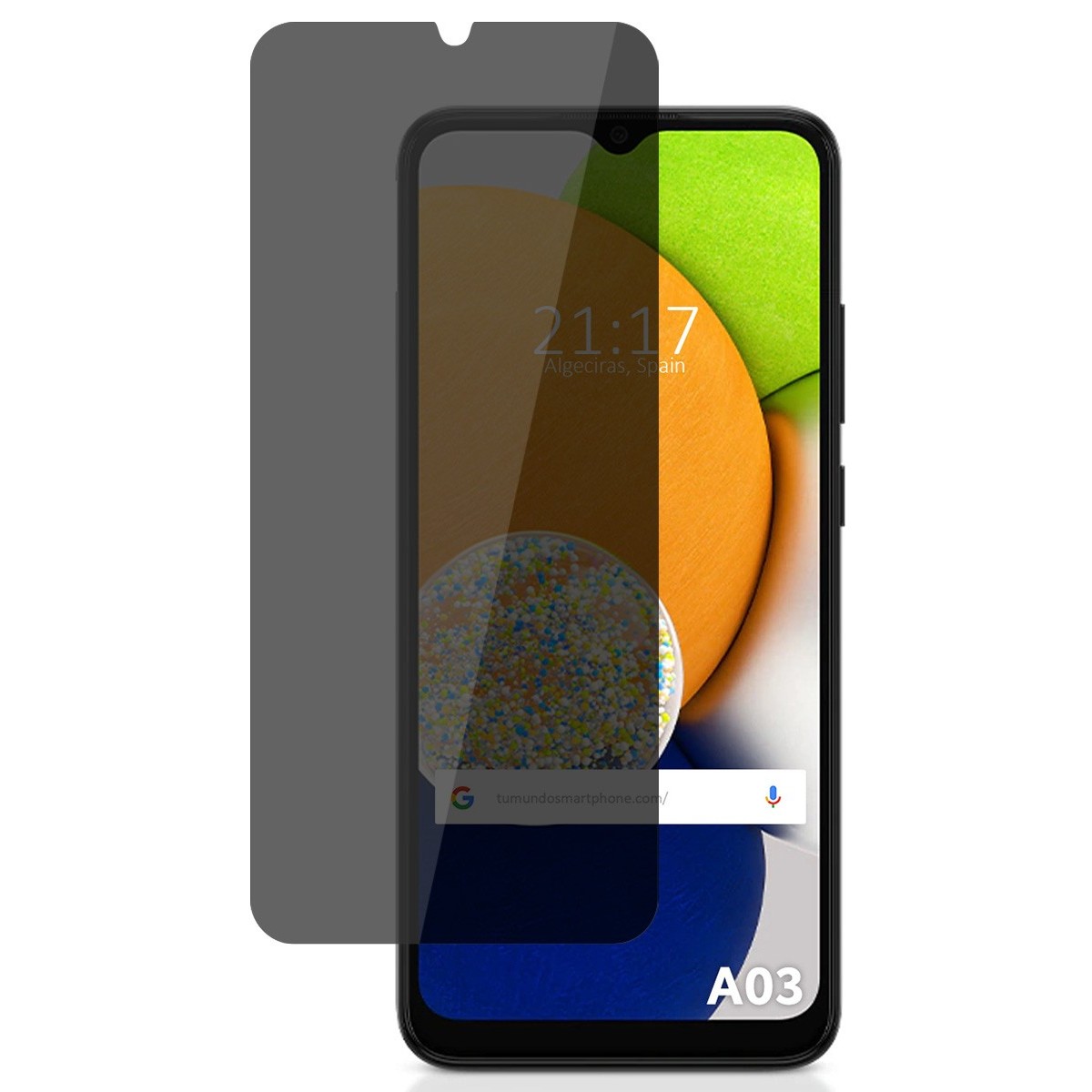 Protector Pantalla Hidrogel Privacidad Antiespías para Samsung Galaxy A03