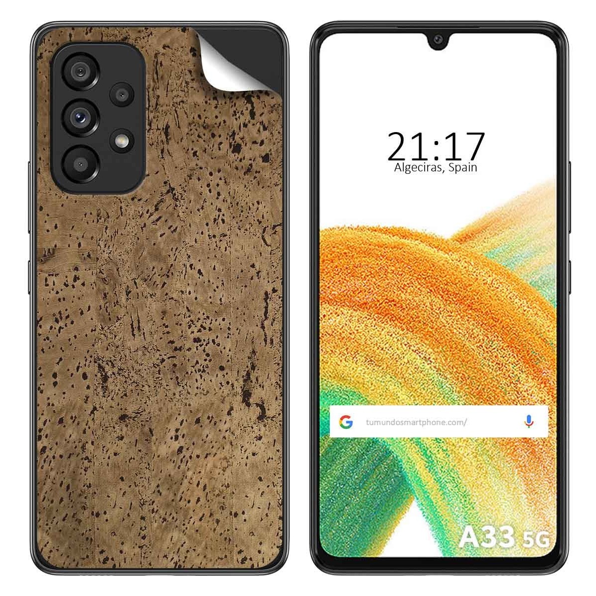 Pegatina Vinilo Autoadhesiva Textura Corcho para Samsung Galaxy A33 5G