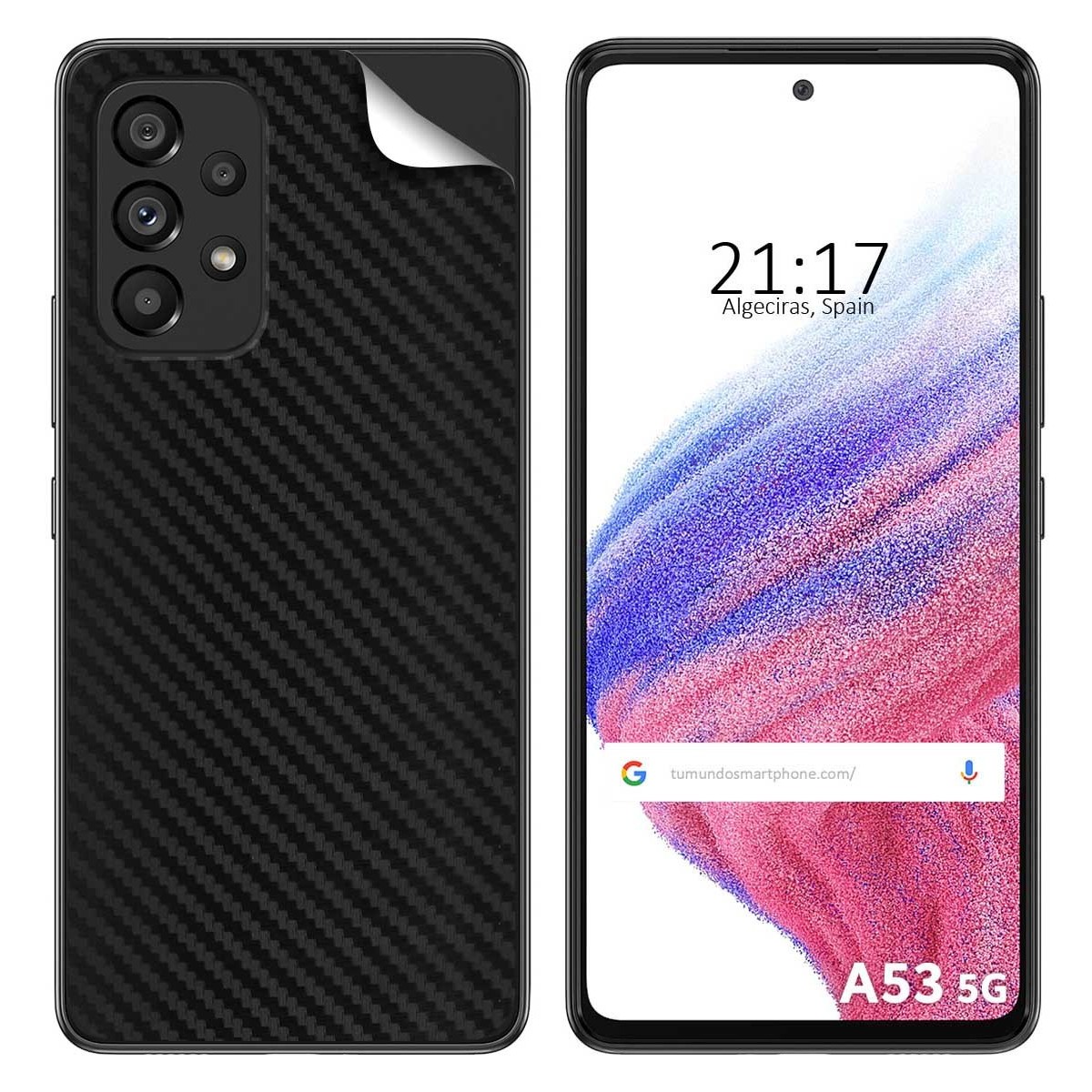 Pegatina Vinilo Autoadhesiva Textura Carbono para Samsung Galaxy A53 5G