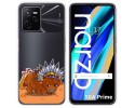 Funda Silicona Transparente para Realme Narzo 50A Prime diseño Bufalo Dibujos