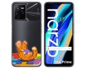 Funda Silicona Transparente para Realme Narzo 50A Prime diseño Leopardo Dibujos