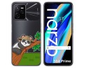 Funda Silicona Transparente para Realme Narzo 50A Prime diseño Panda Dibujos