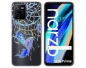 Funda Silicona Transparente para Realme Narzo 50A Prime diseño Plumas Dibujos