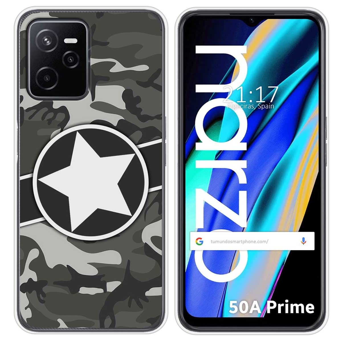 Funda Silicona para Realme Narzo 50A Prime diseño Camuflaje 02 Dibujos