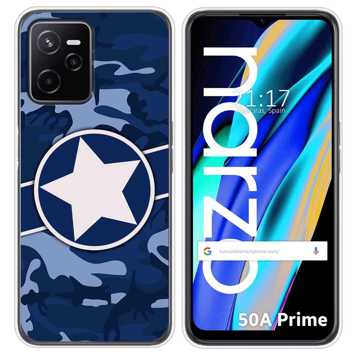 Funda Silicona para Realme Narzo 50A Prime diseño Camuflaje 03 Dibujos
