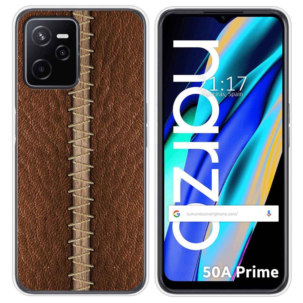 Funda Silicona para Realme Narzo 50A Prime diseño Cuero 01 Dibujos