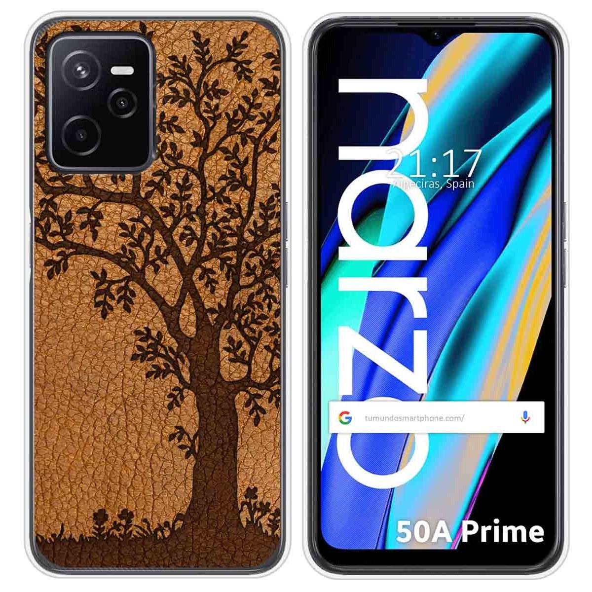 Funda Silicona para Realme Narzo 50A Prime diseño Cuero 03 Dibujos