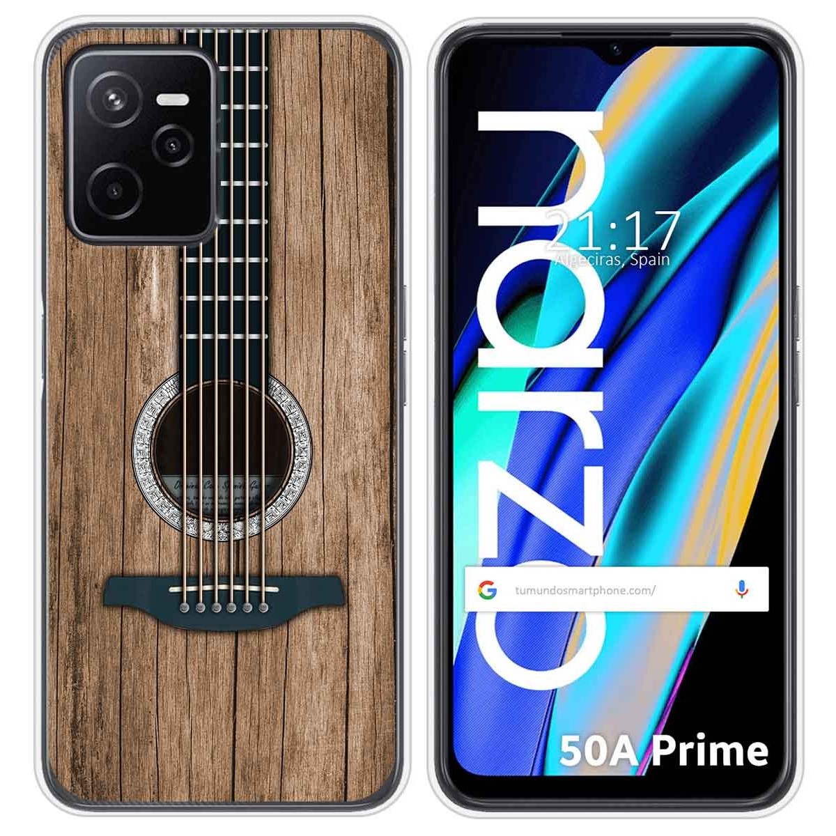 Funda Silicona para Realme Narzo 50A Prime diseño Madera 11 Dibujos