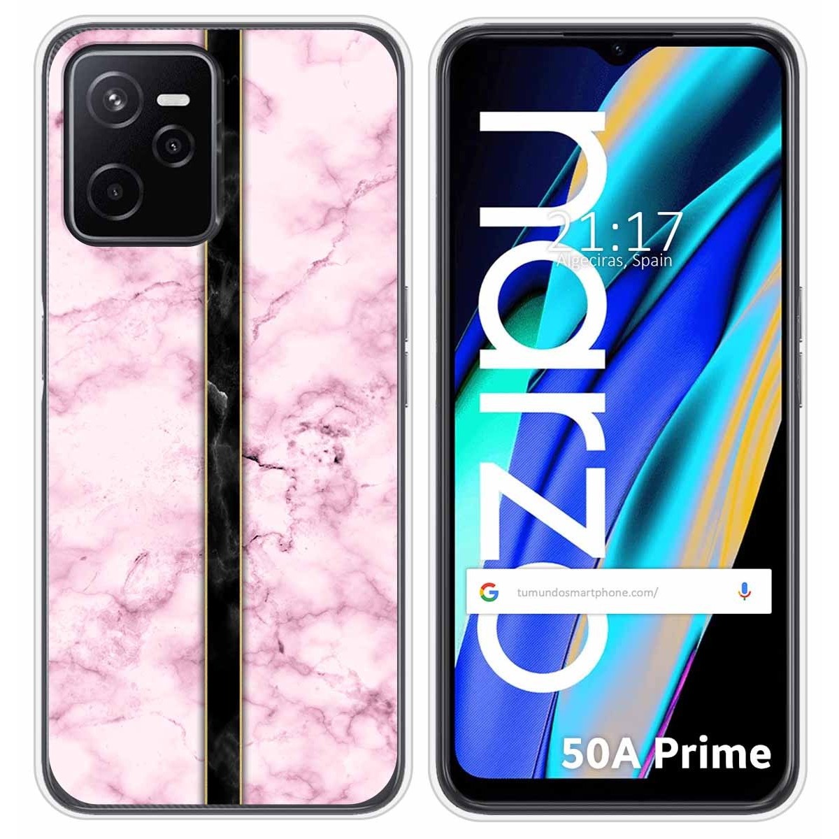 Funda Silicona para Realme Narzo 50A Prime diseño Mármol 04 Dibujos