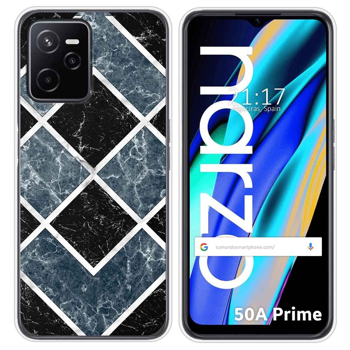 Funda Silicona para Realme Narzo 50A Prime diseño Mármol 06 Dibujos