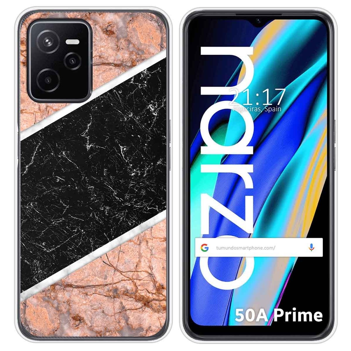 Funda Silicona para Realme Narzo 50A Prime diseño Mármol 07 Dibujos
