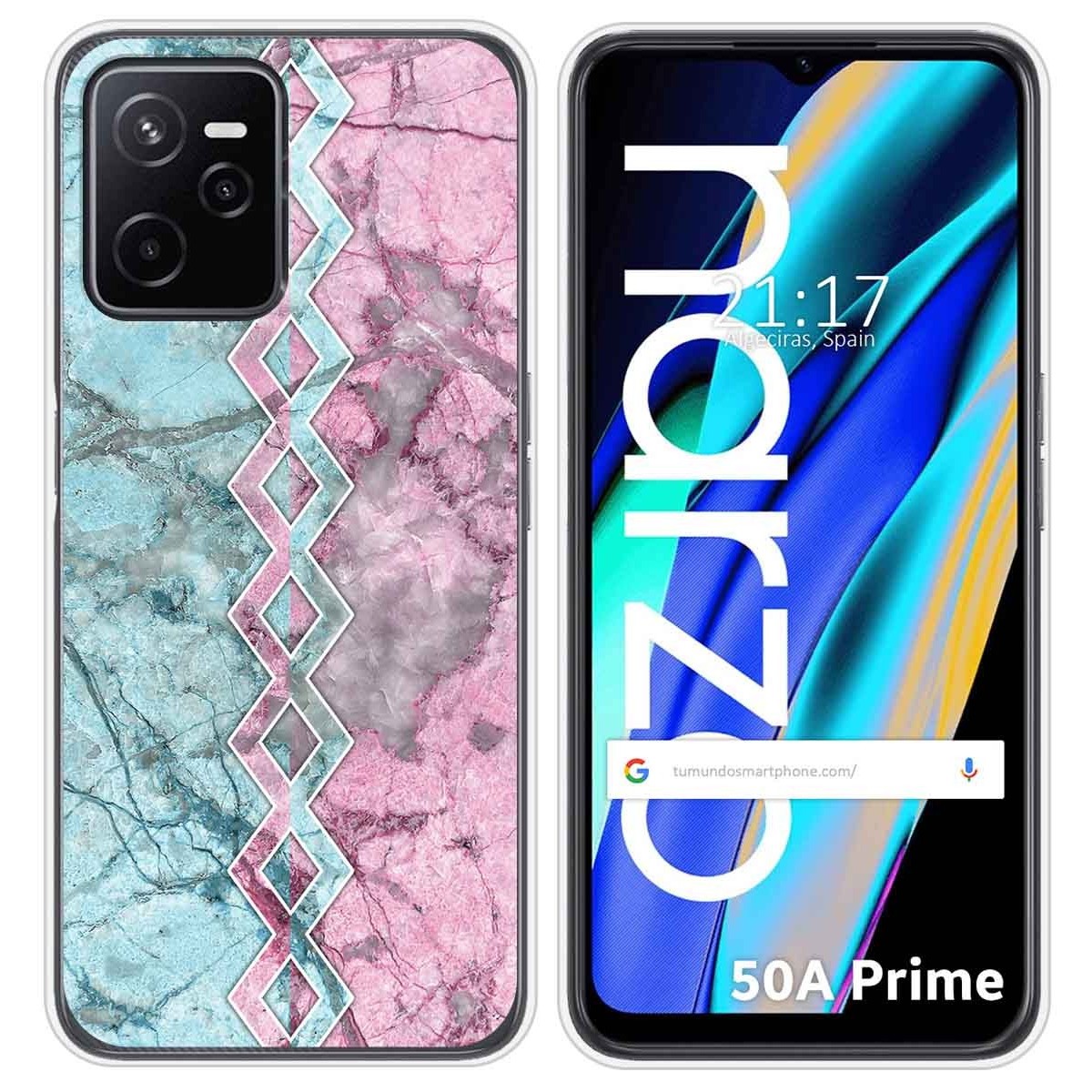 Funda Silicona para Realme Narzo 50A Prime diseño Mármol 08 Dibujos