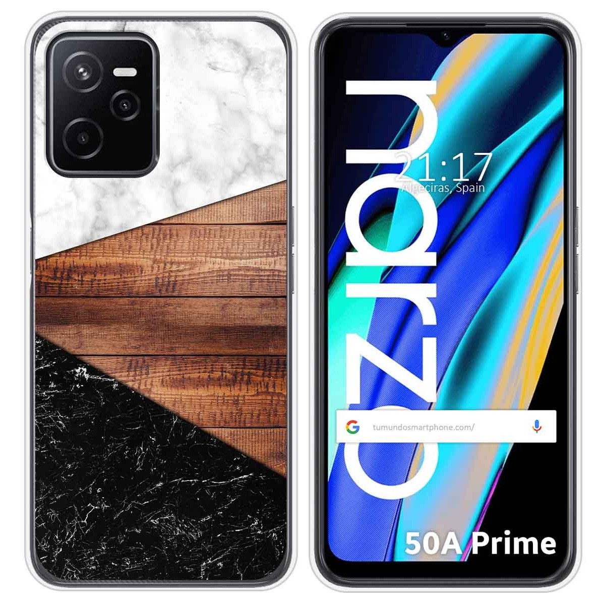 Funda Silicona para Realme Narzo 50A Prime diseño Mármol 11 Dibujos