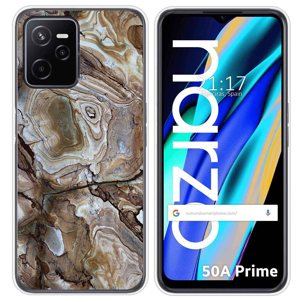 Funda Silicona para Realme Narzo 50A Prime diseño Mármol 14 Dibujos
