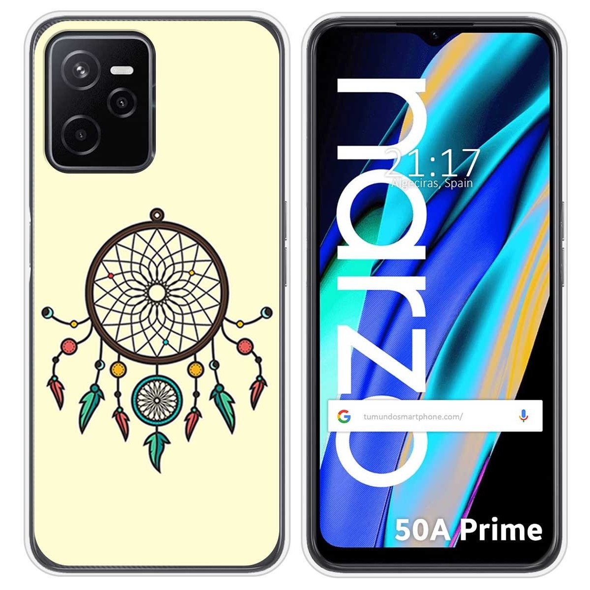 Funda Silicona para Realme Narzo 50A Prime diseño Atrapasueños Dibujos