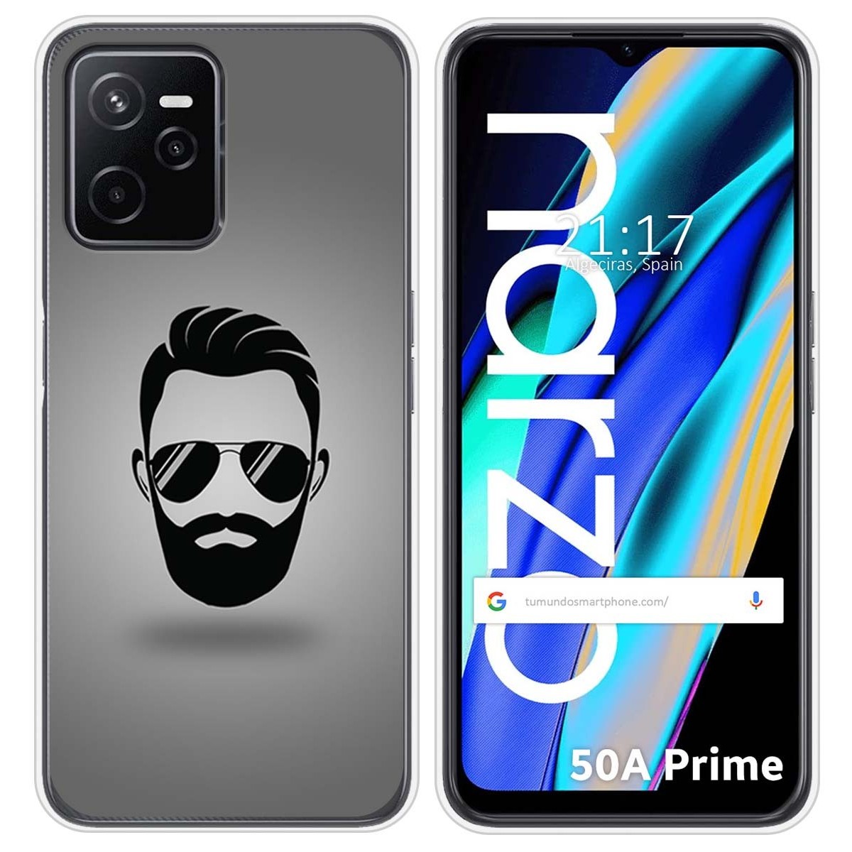 Funda Silicona para Realme Narzo 50A Prime diseño Barba Dibujos