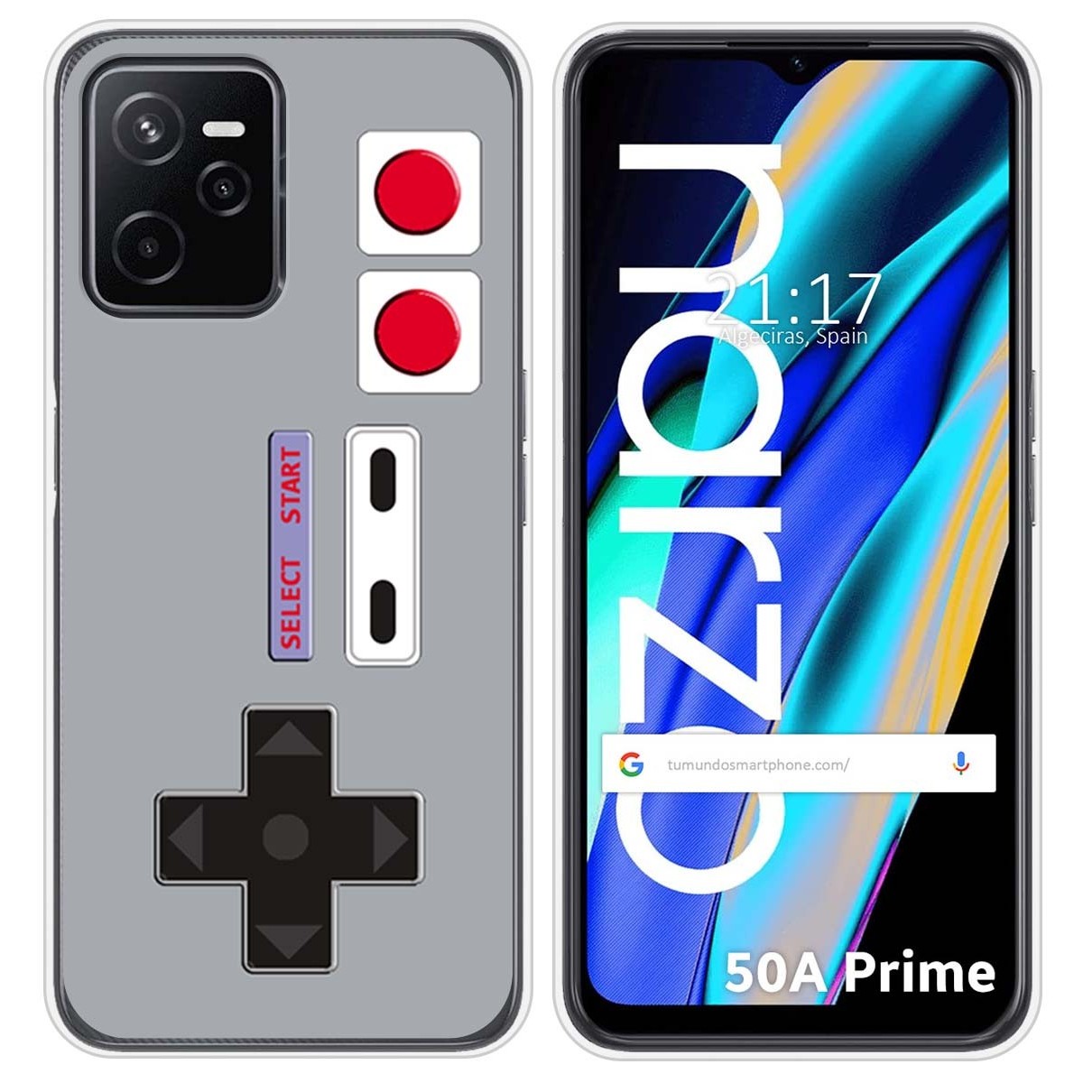 Funda Silicona para Realme Narzo 50A Prime diseño Consola Dibujos