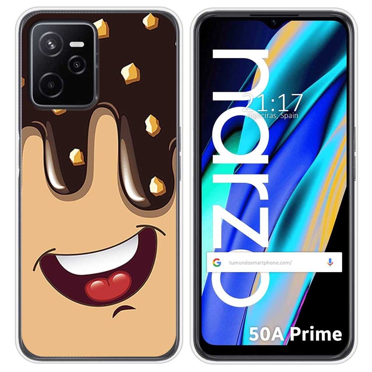 Funda Silicona para Realme Narzo 50A Prime diseño Helado Chocolate Dibujos