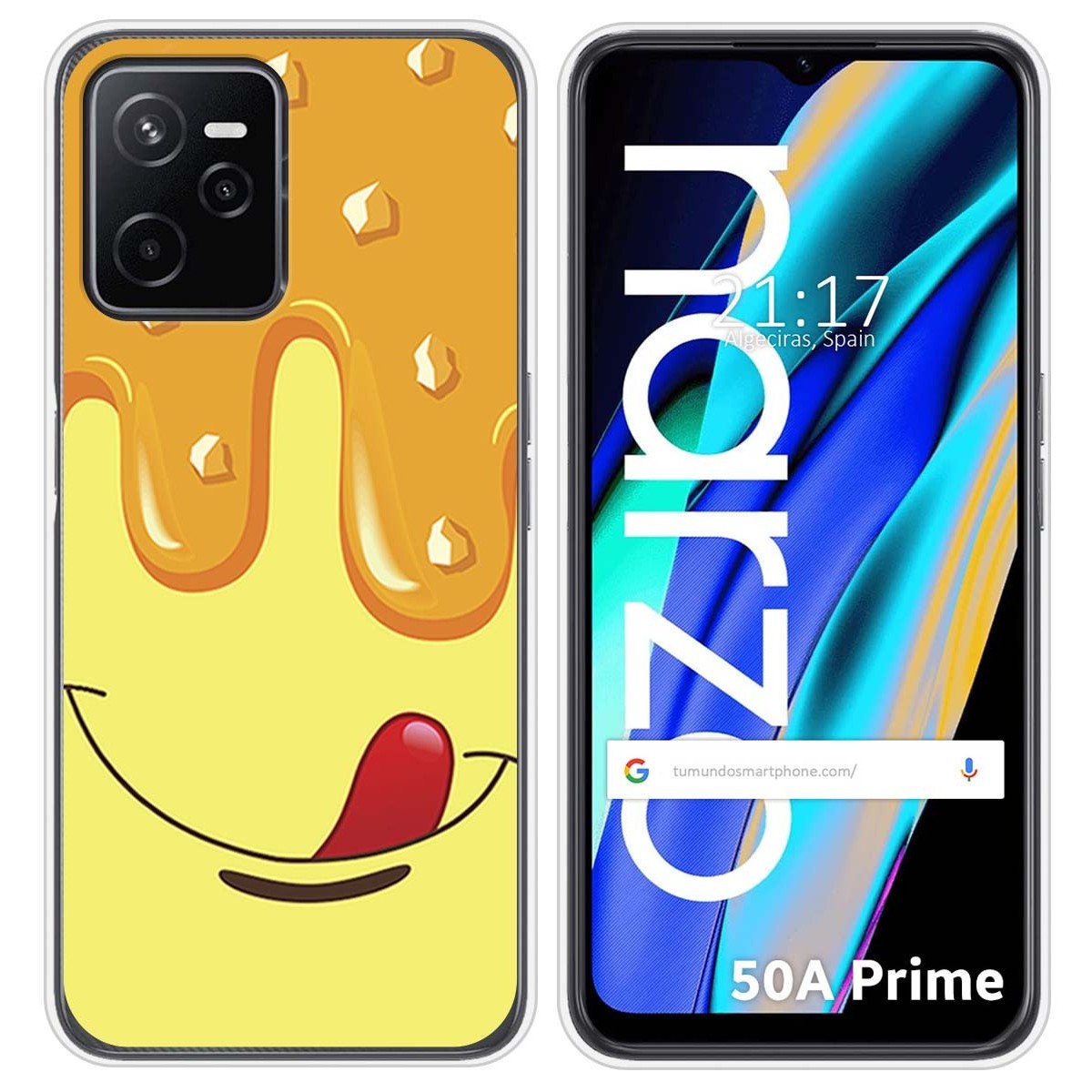 Funda Silicona para Realme Narzo 50A Prime diseño Helado Vainilla Dibujos