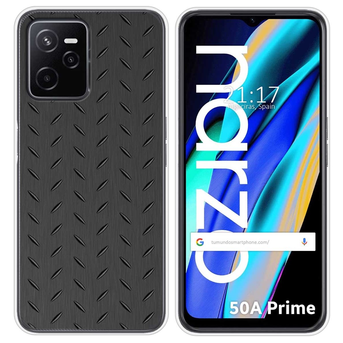 Funda Silicona para Realme Narzo 50A Prime diseño Metal Dibujos