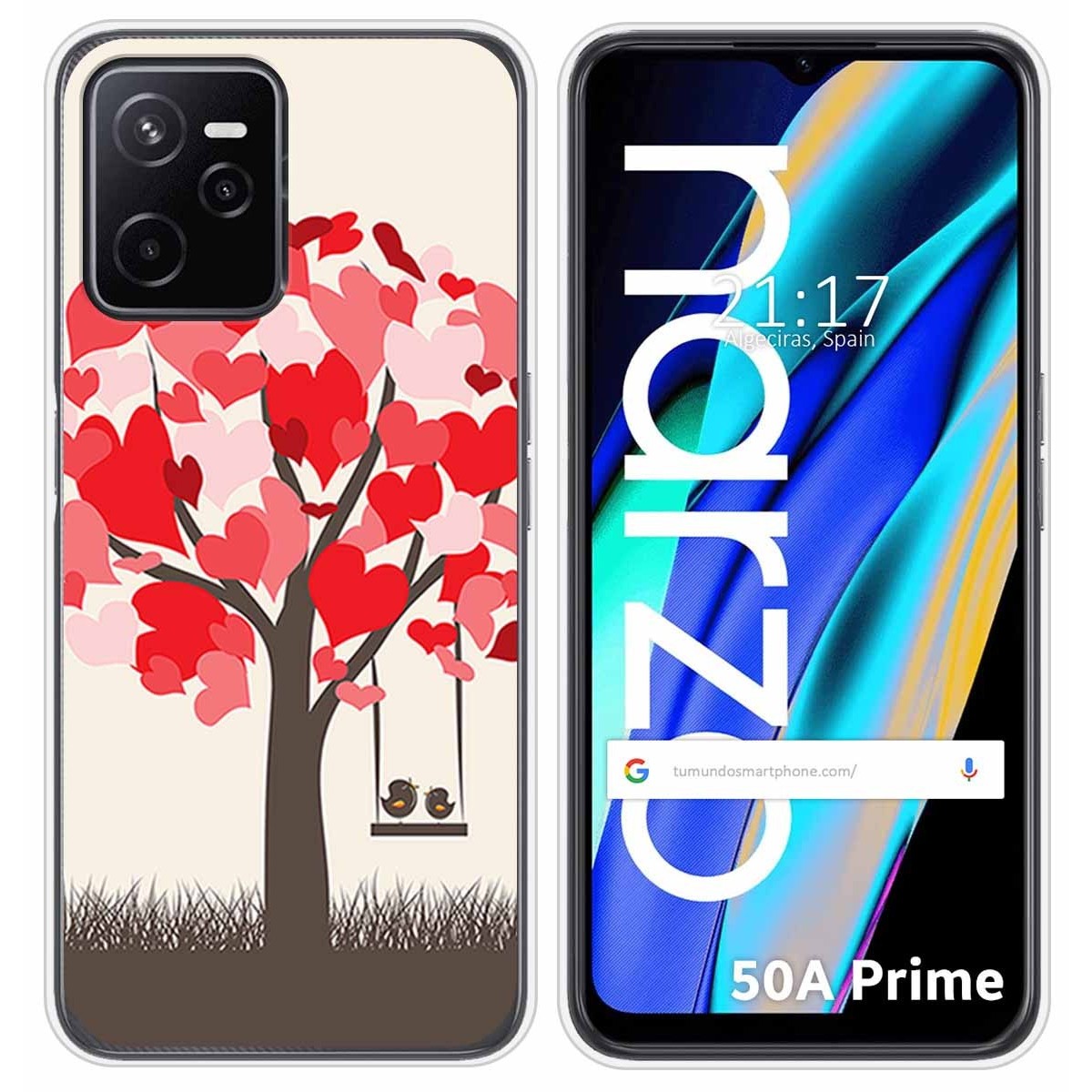 Funda Silicona para Realme Narzo 50A Prime diseño Pajaritos Dibujos