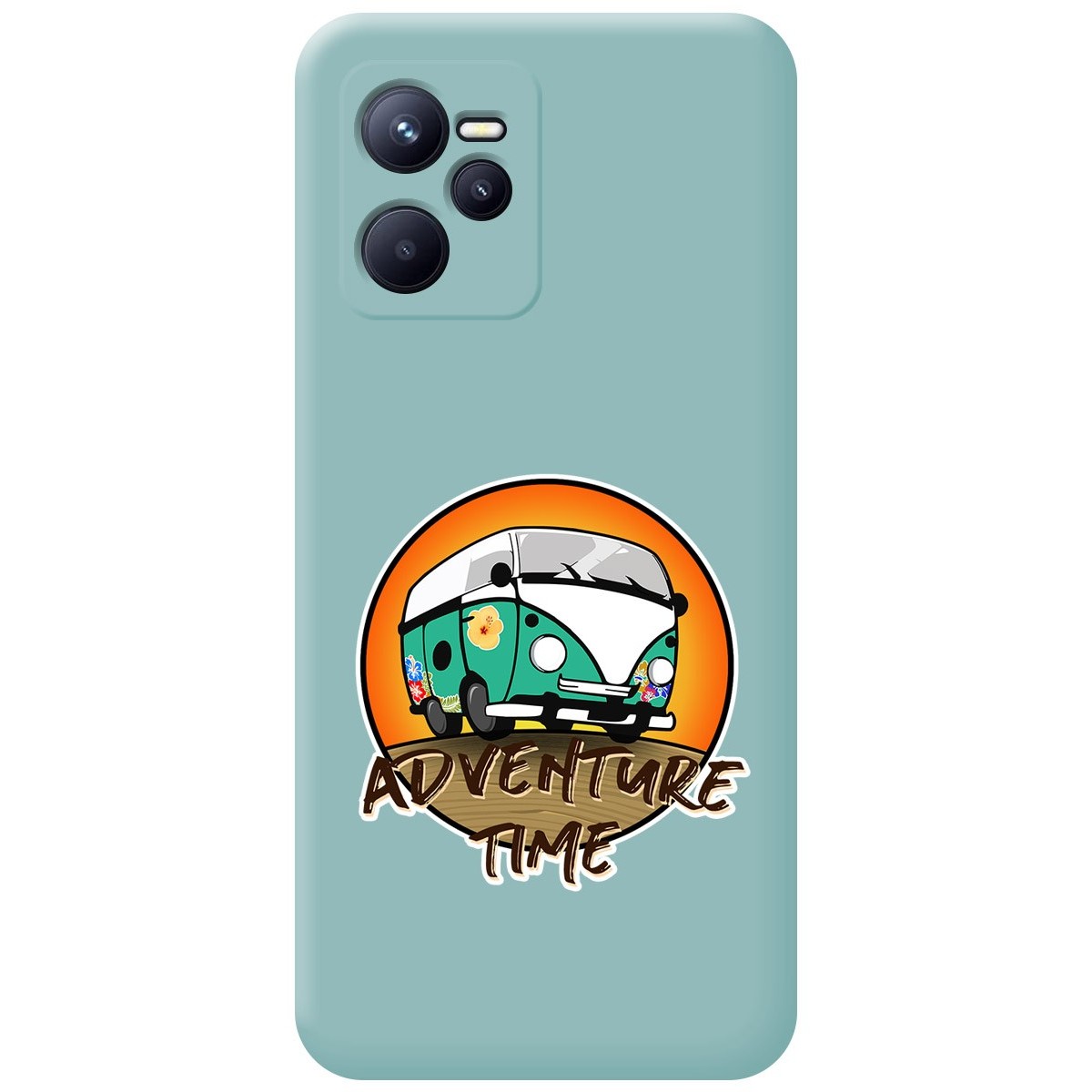 Funda Silicona Líquida Azul para Realme Narzo 50A Prime diseño Adventure Time Dibujos