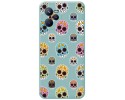 Funda Silicona Líquida Azul para Realme Narzo 50A Prime diseño Catrina Dibujos