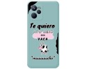 Funda Silicona Líquida Azul para Realme Narzo 50A Prime diseño Vaca Dibujos