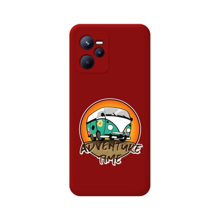 Funda Silicona Líquida Roja para Realme Narzo 50A Prime diseño Adventure Time Dibujos